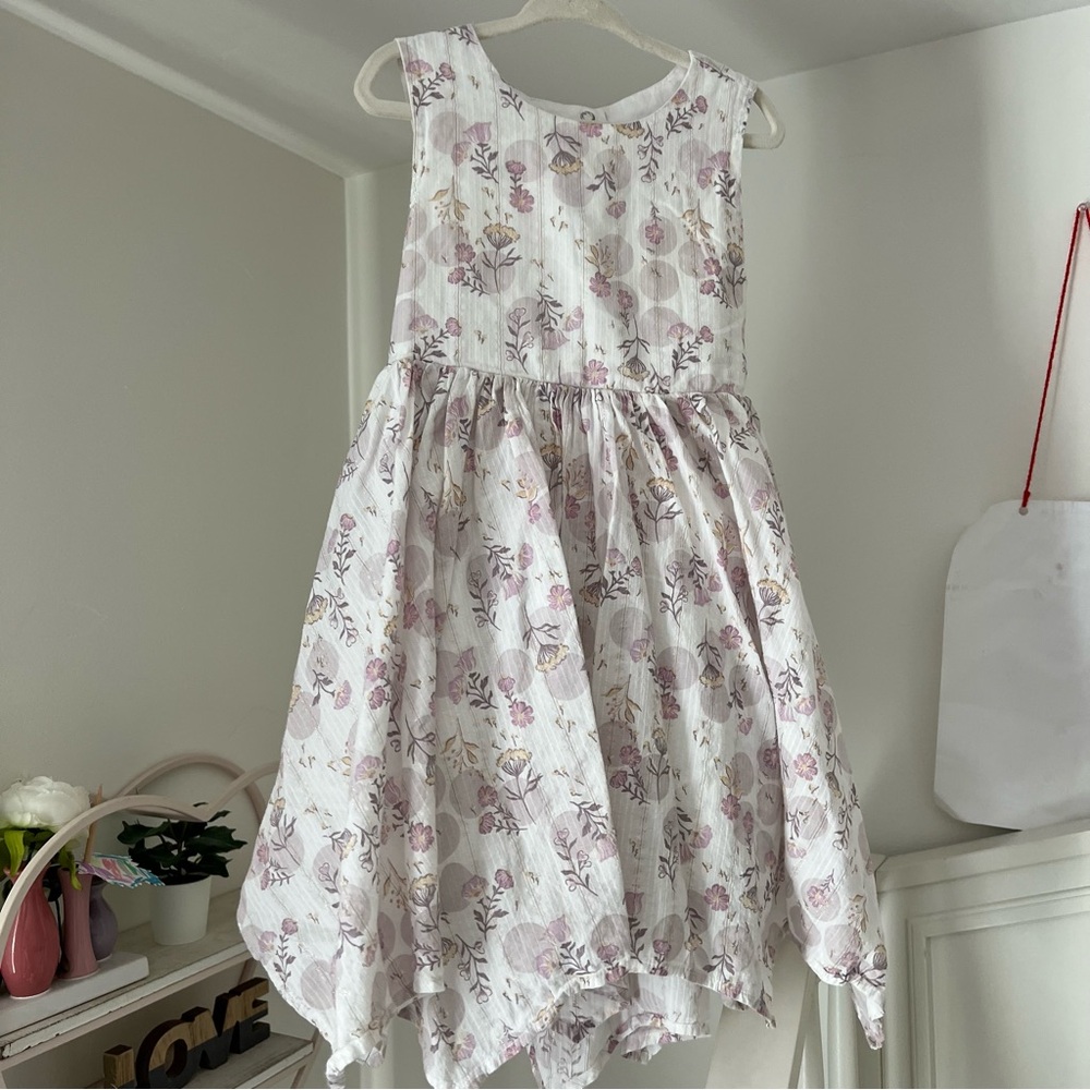 Rachel Ashwell Floral White and Pink Kids Dress